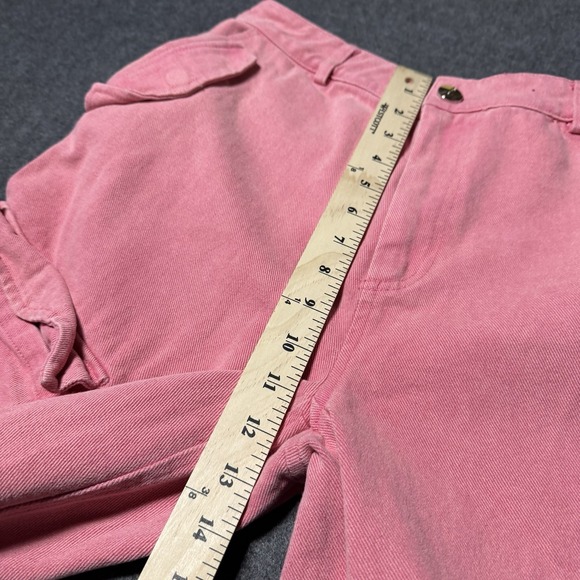 Maniere De Voir Pink Cargo Pants Womens 12 Utility Rave Streetwear Y2K Grunge - Picture 12 of 14